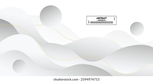 Abstract colored white background with wave shapes and shadows. Modern and simple background. Vector Eps10