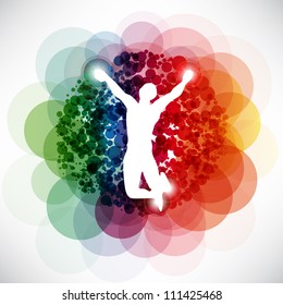 abstract colored winner