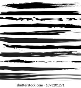 Abstract colorfu black paint brush and strokes, stripes pattern background. colorful nice black brush strokes and hand drawn with horizontal lines background