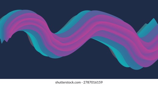 Abstract colorfu fluid wave modern texture on navy background