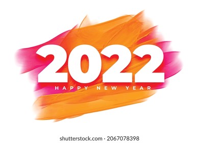 abstract colorful 2022 happy new year card design