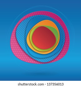 Abstract colorful 3d background. Vector illustration