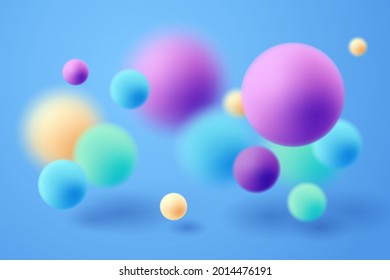 Abstract colorful 3d ball, background and banner, vector EPS10.