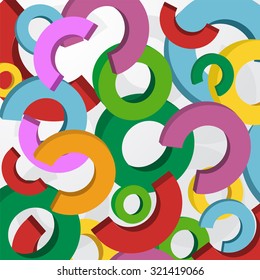 Abstract colorful 3D circles background