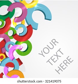 Abstract colorful 3D circles background