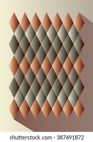 Abstract colorful 3d effect A4 dimensions card. Creative title page background. Minimalistic backdrop. Can be used as cover, brochure, report or flyer design template.