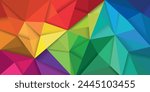 Abstract colorful 3d effects triangular shapes background