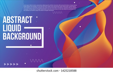 Abstract Colorful 3d flow. Liquid wave modern background. Vector graphic