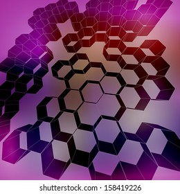 Abstract colorful 3d hexagon pattern design wallpaper  Eps 10 vector illustration