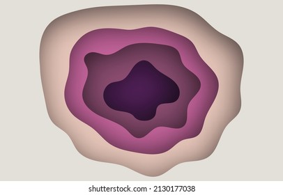 Abstract colorful 3d hole Papercut Background for presentation. violet purple papercut wallpaper for cover, web banner, print vector.