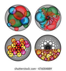 Abstract colorful 3D line rosette or mandala.Vector illustration of rotary line pattern.