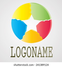 Abstract Colorful 3d Logo Icon. 