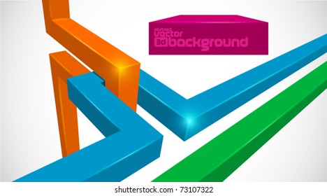 Abstract colorful 3D perspective background