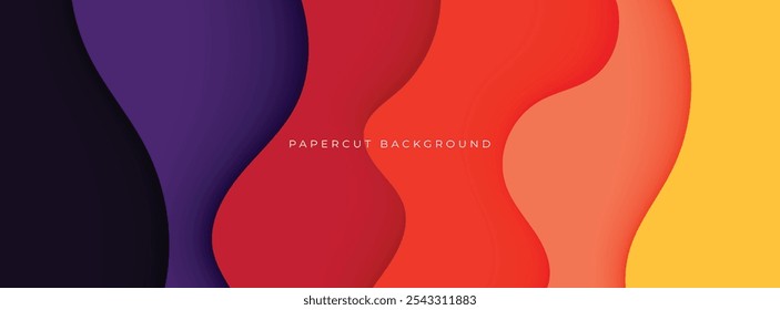 Abstrato colorido ondulado 3D papel de fundo estilo design para o site e texto de manchete