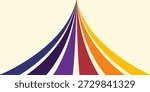 Abstract colorful 70s background vector. Vintage retro wallpaper with rainbow stripes and wavy lines. A 1970 color illustration suitable for posters, banners, decorative items and wall art.

