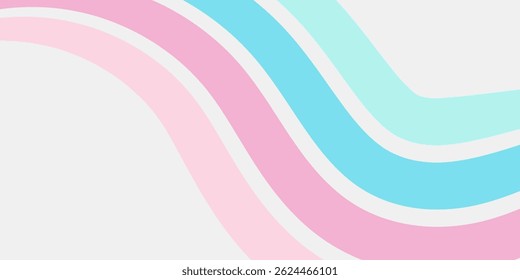 Abstract colorful 70s background vector. Vintage retro wallpaper with rainbow stripes and wavy lines. 