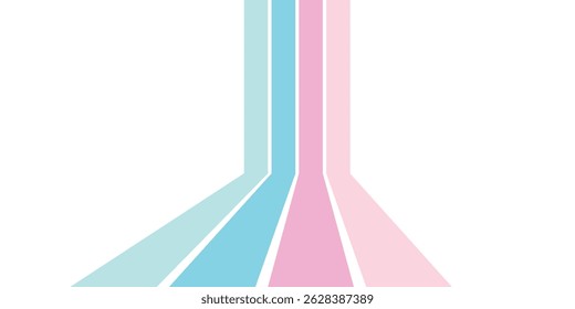 Abstract colorful 70s background vector. Vintage retro wallpaper with rainbow stripes and wavy lines. 