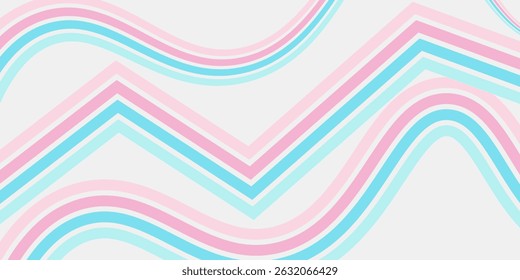 Abstract colorful 70s background vector. Vintage retro wallpaper with rainbow stripes and wavy lines.