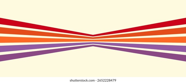 Abstractas colorido Vector de fondo de los años 70. Fondo de pantalla retro de Antiguas con rayas arcoíris y líneas onduladas. Una ilustración a color de 1970 adecuada para carteles, Anuncios, artículos decorativos y arte mural.