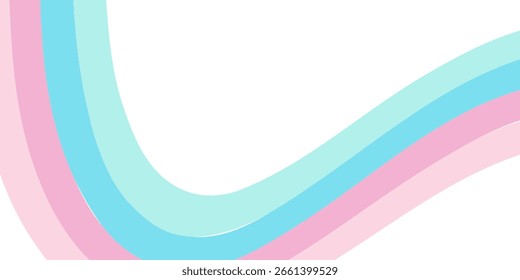 Abstract colorful 70s background vector. Vintage retro wallpaper with rainbow stripes and wavy lines.