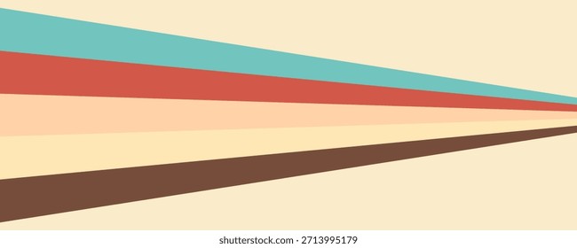 Abstractas colorido Vector de fondo de los años 70. Fondo de pantalla retro de Antiguas con rayas arcoíris y líneas onduladas. Una ilustración a color de 1970 adecuada para carteles, Anuncios, artículos decorativos y arte mural.

