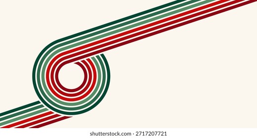 Abstractas colorido Vector de fondo de los años 70. Fondo de pantalla retro de Antiguas con rayas arcoíris y líneas onduladas. Una ilustración a color de 1970 adecuada para carteles, Anuncios, artículos decorativos y arte mural.