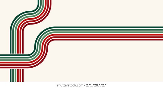 Abstractas colorido Vector de fondo de los años 70. Fondo de pantalla retro de Antiguas con rayas arcoíris y líneas onduladas. Una ilustración a color de 1970 adecuada para carteles, Anuncios, artículos decorativos y arte mural.