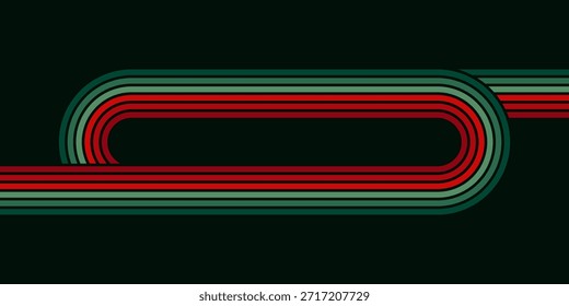 Abstractas colorido Vector de fondo de los años 70. Fondo de pantalla retro de Antiguas con rayas arcoíris y líneas onduladas. Una ilustración a color de 1970 adecuada para carteles, Anuncios, artículos decorativos y arte mural.