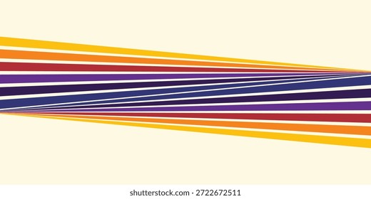 Abstractas colorido Vector de fondo de los años 70. Fondo de pantalla retro de Antiguas con rayas arcoíris y líneas onduladas. Una ilustración a color de 1970 adecuada para carteles, Anuncios, artículos decorativos y arte mural.