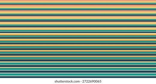 Abstract colorful 70s background vector. Vintage retro wallpaper with rainbow stripes and wavy lines.	