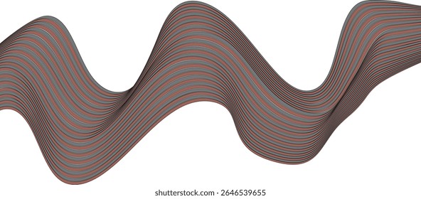 Vector de fondo colorido Abstractas de los años 70. Fondo de pantalla retro de Antiguas con rayas de arco iris y líneas onduladas. Una ilustración a color de 1970 adecuada para carteles, Anuncios, artículos decorativos y arte de pared