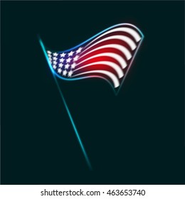 Abstract colorful abstraction background US flag