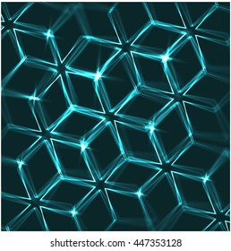 Abstract colorful abstraction background wave line blue
