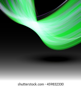 Abstract colorful abstraction background wave green