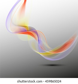 Abstract colorful abstraction background wave red