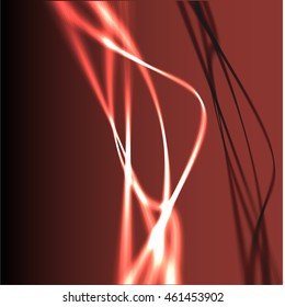 Abstract colorful abstraction background wave red
