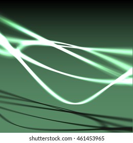 Abstract colorful abstraction background wave green