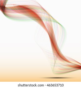 Abstract colorful abstraction background wave red