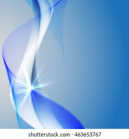 Abstract colorful abstraction background wave blue
