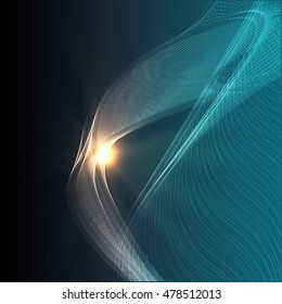 Abstract colorful abstraction background wave blue