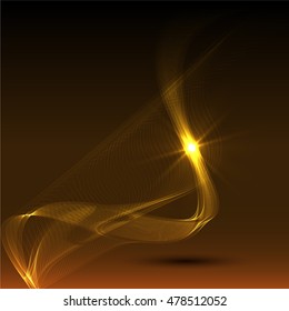 Abstract colorful abstraction background wave yellow
