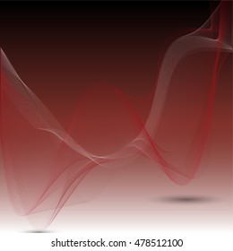 Abstract colorful abstraction background wave red