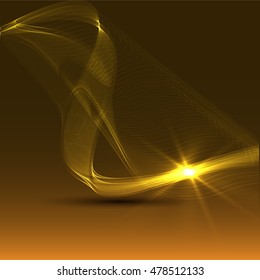 Abstract colorful abstraction background wave yellow