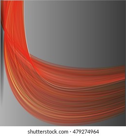 Abstract colorful abstraction background wave red