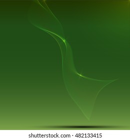 Abstract colorful abstraction background wave green