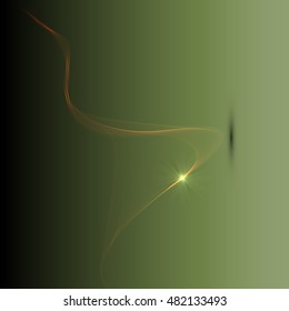 Abstract colorful abstraction background wave green