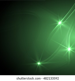 Abstract colorful abstraction background wave green