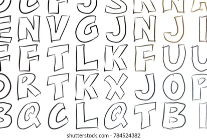 Vector Sketchy Alphabet Small Letters Stock Vector Royalty Free