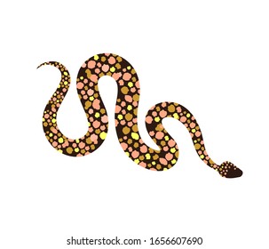 Abstract colorful of Anaconda vector illustration, decorative animal.