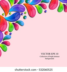 Abstract colorful arc-drop background with space for text . Vector